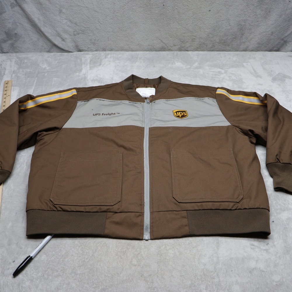 Twinhill Jacket Mens XL 46-48 Brown Twill Quilted Uniform Bomber Utility LOGO